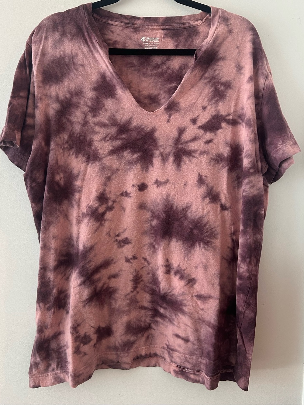 Y2K Victorias Secret PINK Tshirt Purple Oversized Relaxed Cozy Loungewear XL
